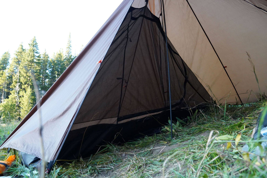 tent nest VIAM Outdoors | Madison Nest Tipi Liner | Ultralight Lightweight 1 Person Screen Room with Waterproof Bathtub Floor