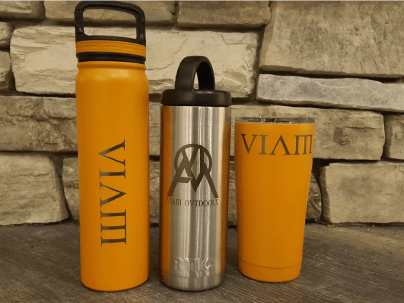rtic 20 oz water bottle insulated Brown Tan