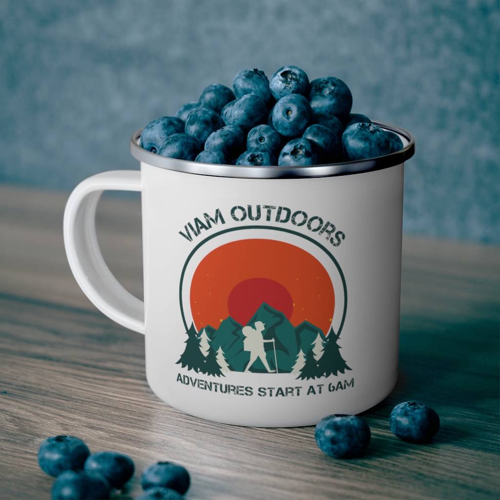 adventure enamel camping mug enamel camping