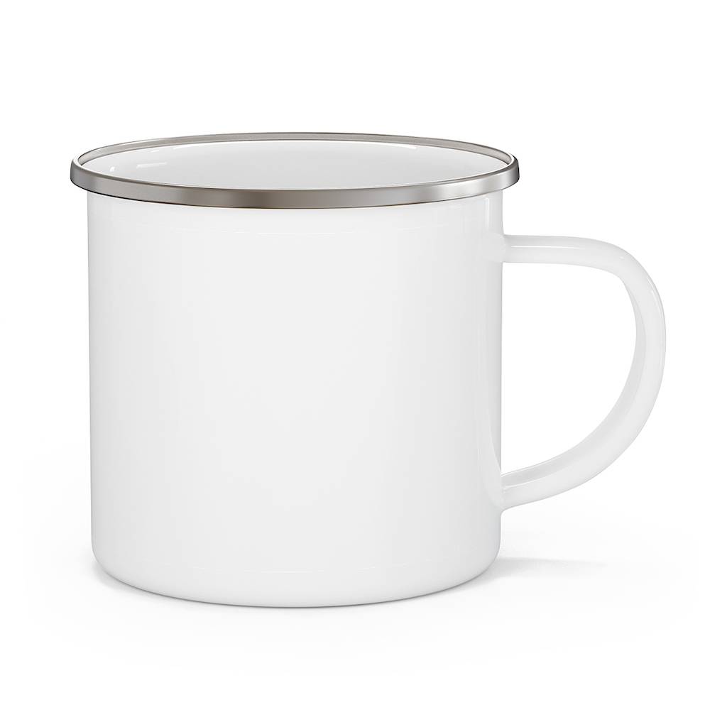 Two White Mugs Blank Mug Enamel Mug Camping Mug 10oz 